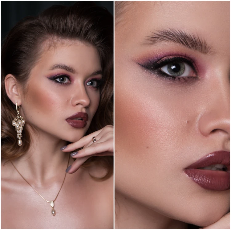 porträt einer schönen reichen frau mit make up und accessoires für einen abschlussball