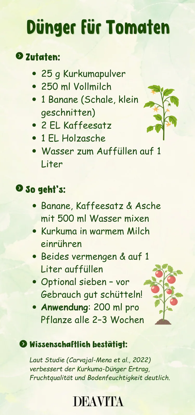 rezept für dünger aus kurkuma, milch, bananenschalen, kaffeesatz