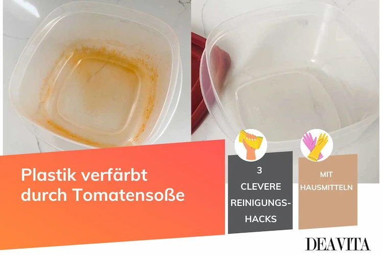 tomatenflecken aus plastik wegbekommen mit hausmitteln