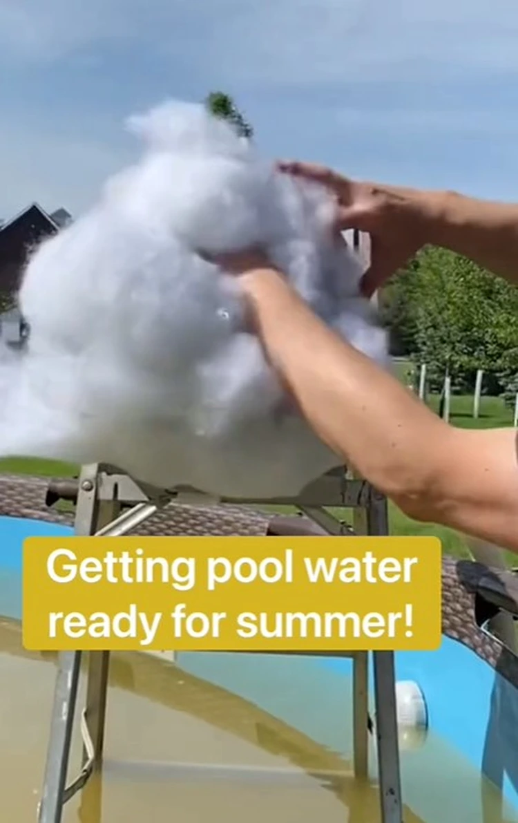 trick mit füllwatte für sauberes poolwasser