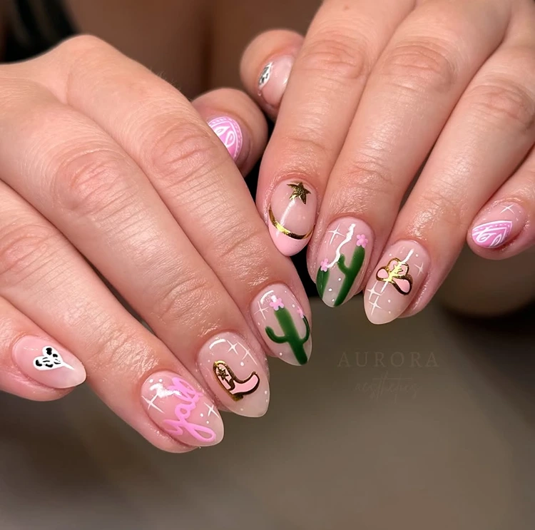 western nails – verspielte motive im wild west style
