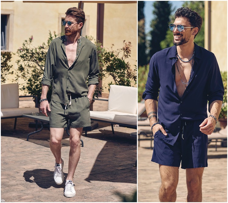 zweiteilige looks in navy und oliv für moderne gentlemen