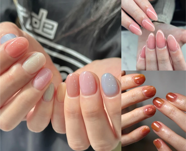 august nails glassy nails und jelly finish