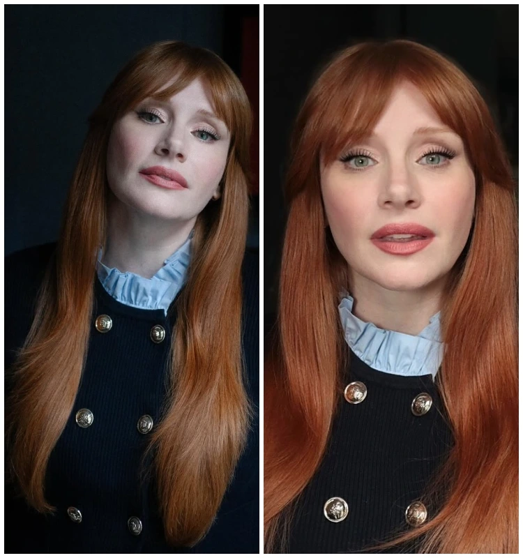 bryce dallas howard haarfarbe mischung aus golden copper und amber shine