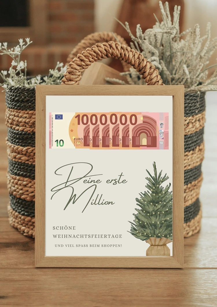 Deine erste Million als originelle Geschenkidee zu Weihnachten