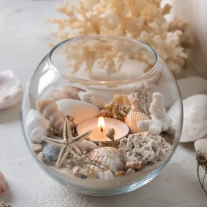 Dekoidee im maritim Stil in Glasschale