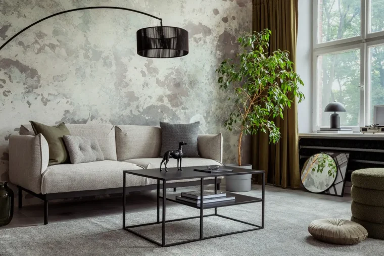 Dekorative Wandgestaltung mit Beton, venezianischem Putz oder schönen Farbideen