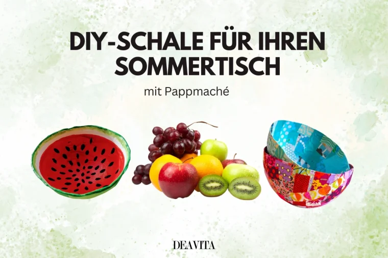 diy schalen für ihren sommertisch mit pappmache