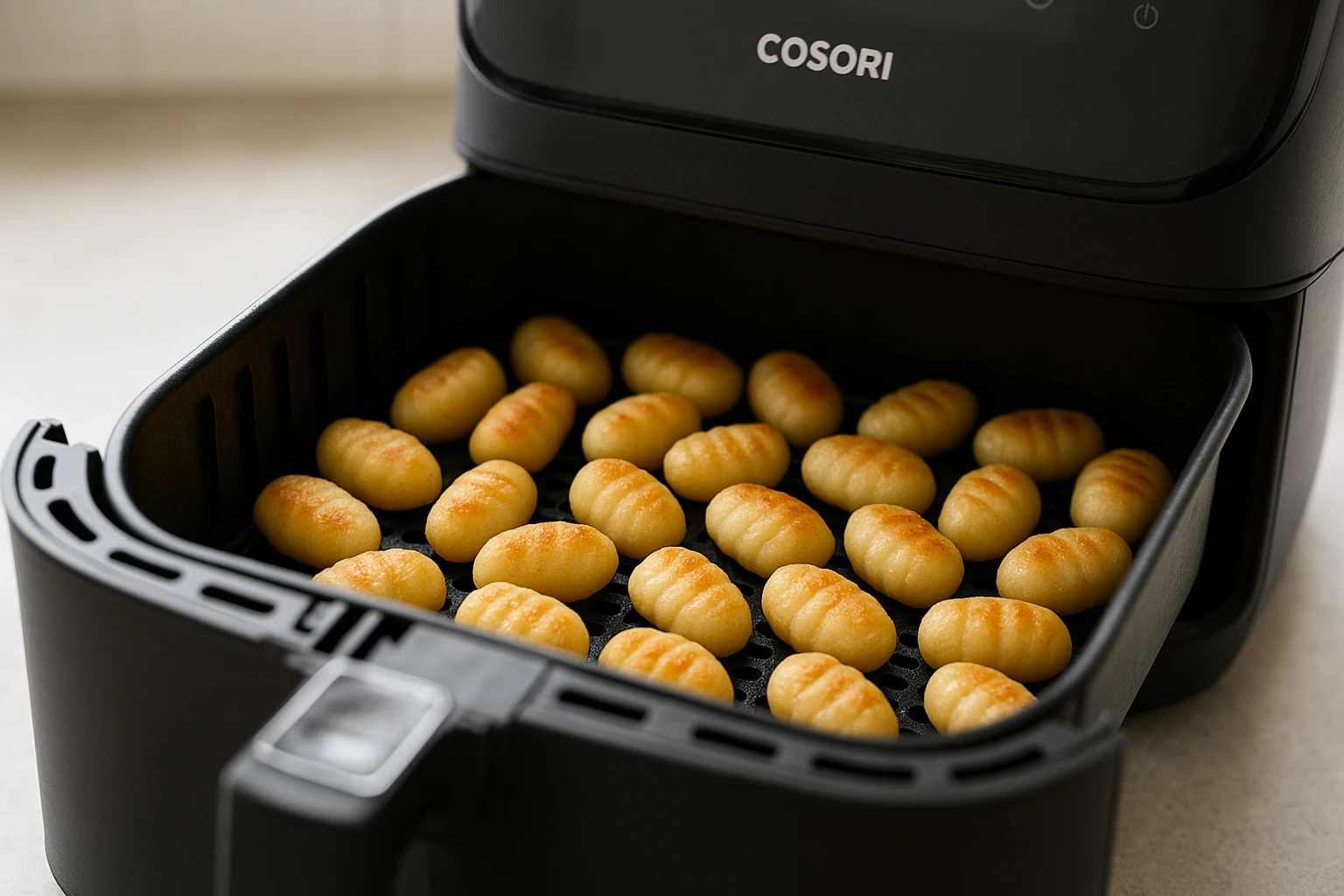 fertige knusprige gnocchi im cosori airfryer
