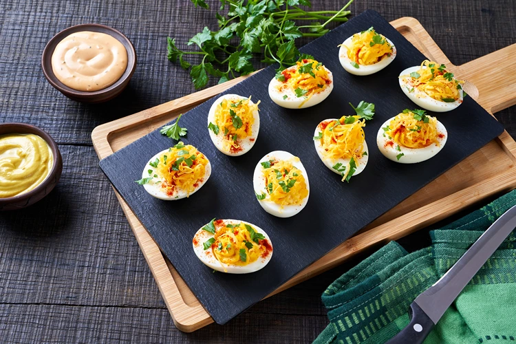 gefüllte eier mit pep fingerfood am vortag vorbereiten