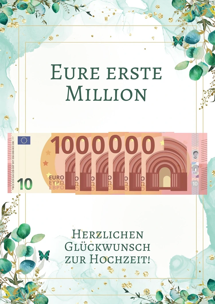 Geld zur Hochzeit mal anders verschenken mit schönem Hintergrund im Bilderrahmen