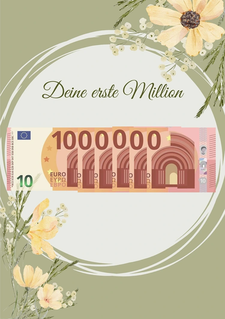 Geldgeschenk zum Geburtstag, zum Einzug oder zur Jugendweihe mit schönem Hintergrund