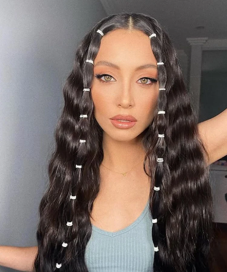 gesichtsumrahmende bubble braids