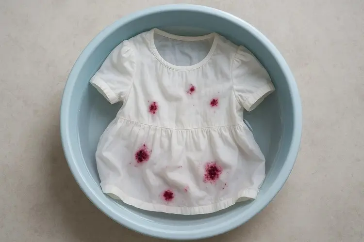 Nur mit kaltem Wasser Brombeerflecken aus Kleidung entfernen