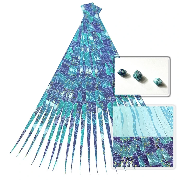 perlen basteln aus langen schmalen dreicken aus papier