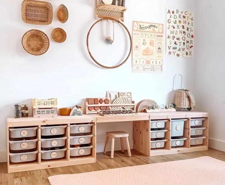 Schreibtisch mit Trofast fürs Kinderzimmer ganz einfach selber bauen