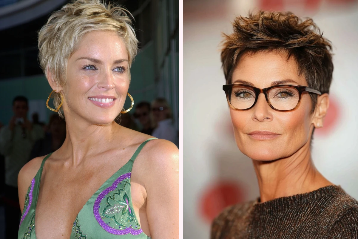 sharon stone inspiriert pixie kurz haarschnitt