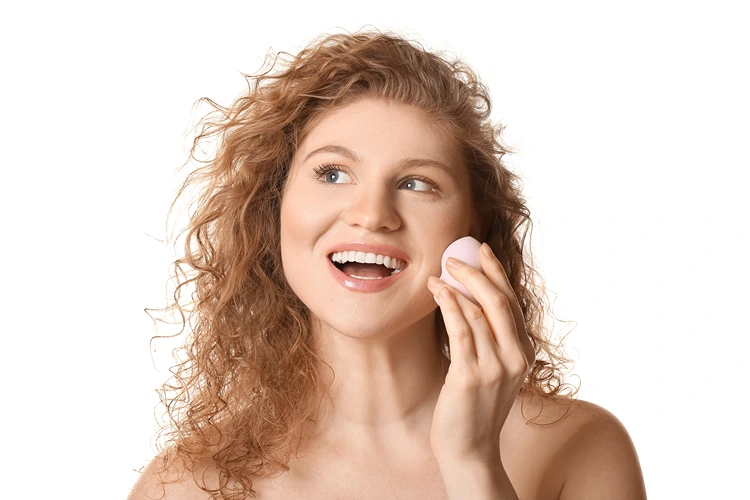 sonnenschutz mit make up schwamm nachtupfen