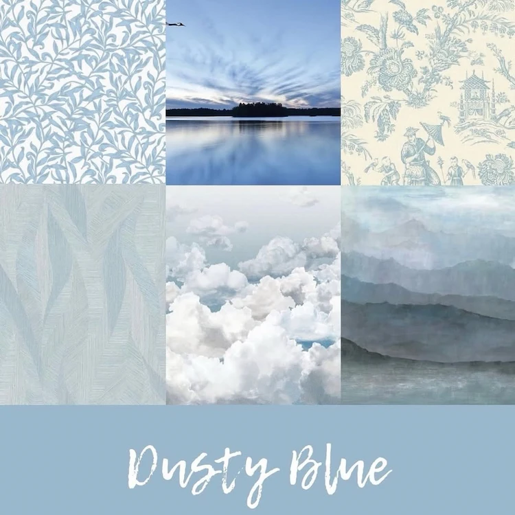 Trendfarbe für 2025 Dusty Blue wirkt beruhigend und entspannend
