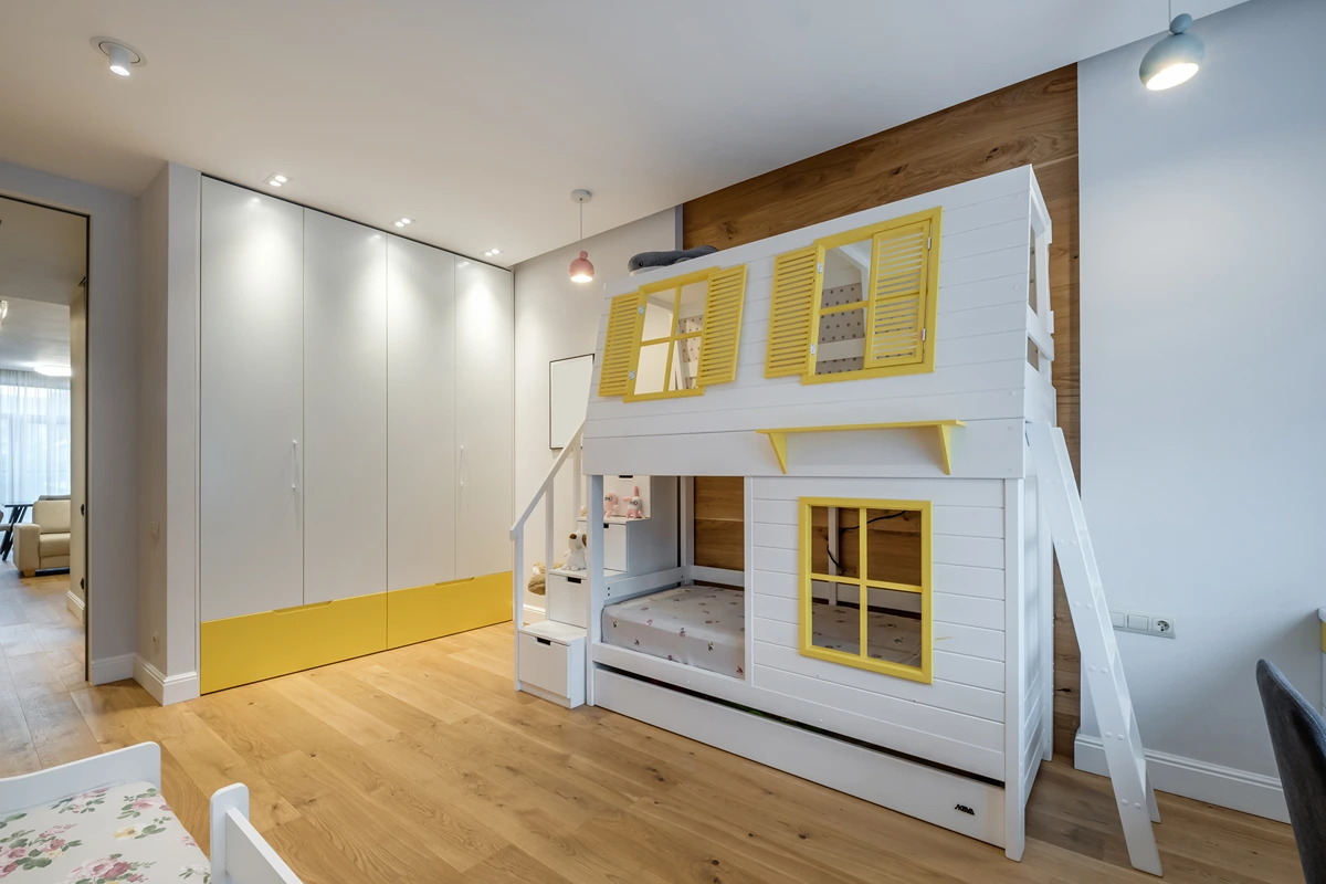 viel stauraum im kinderzimmer für 3 kinder