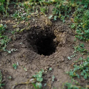 10 cm großes loch im garten – was ist der grund dafür