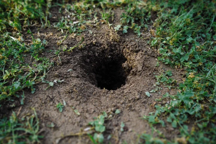 10 cm großes loch im garten – was ist der grund dafür