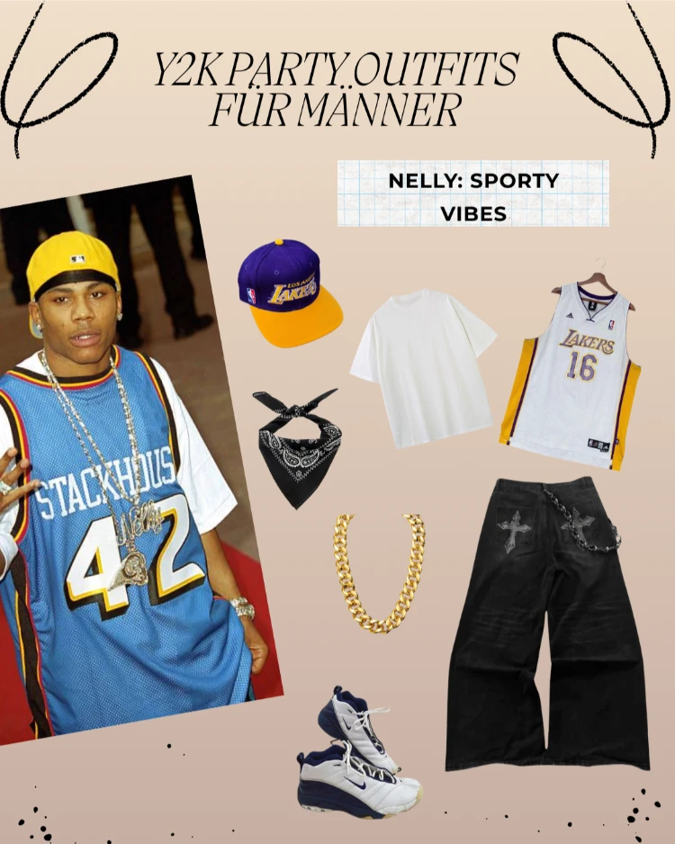 2000er party outfits für männer nelly sporty vibes