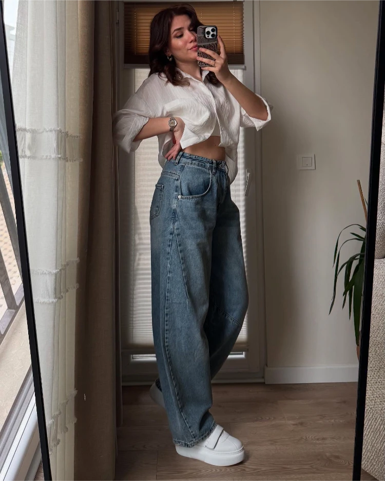 baggy jeans schlanke und große figuren