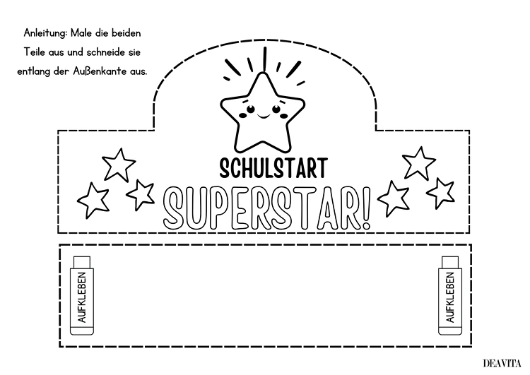 bastelkronen für kleine schulanfänger zum ausdrucken