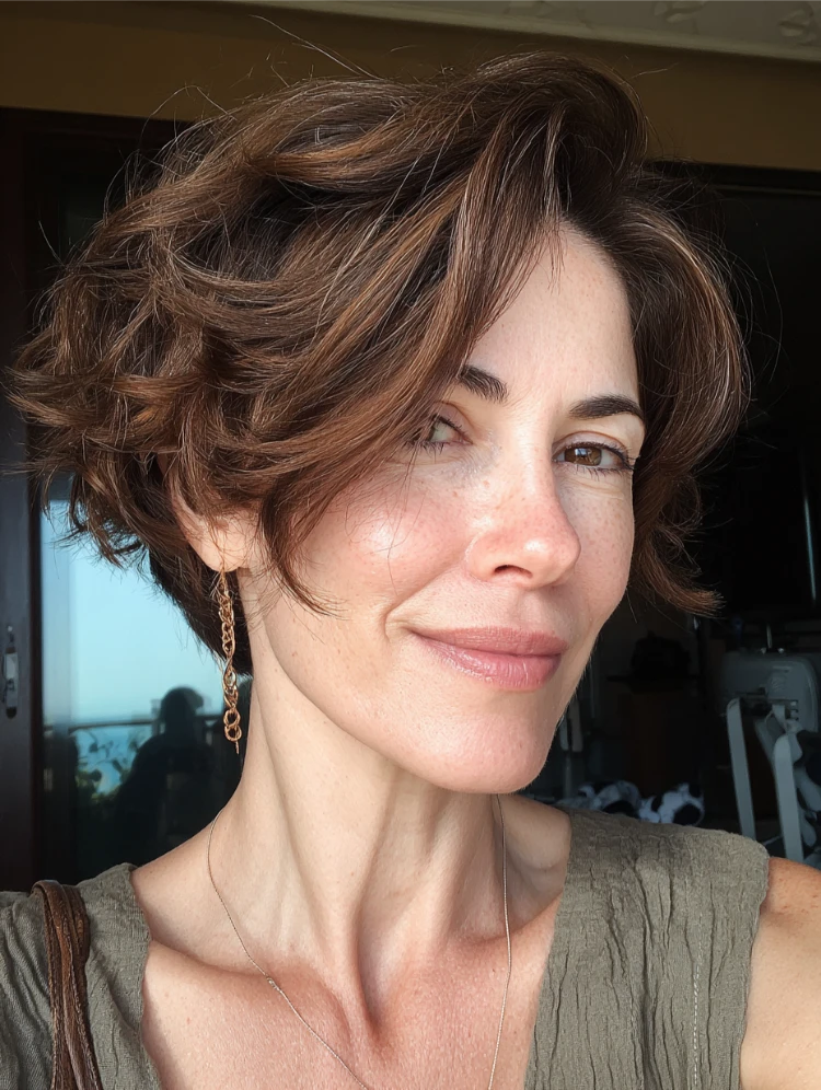 bixie schnitt in braun