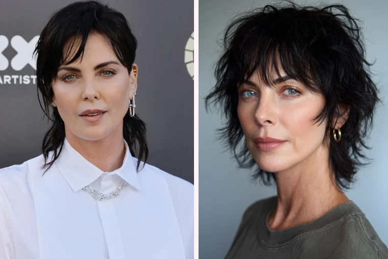 charlize theron mullet