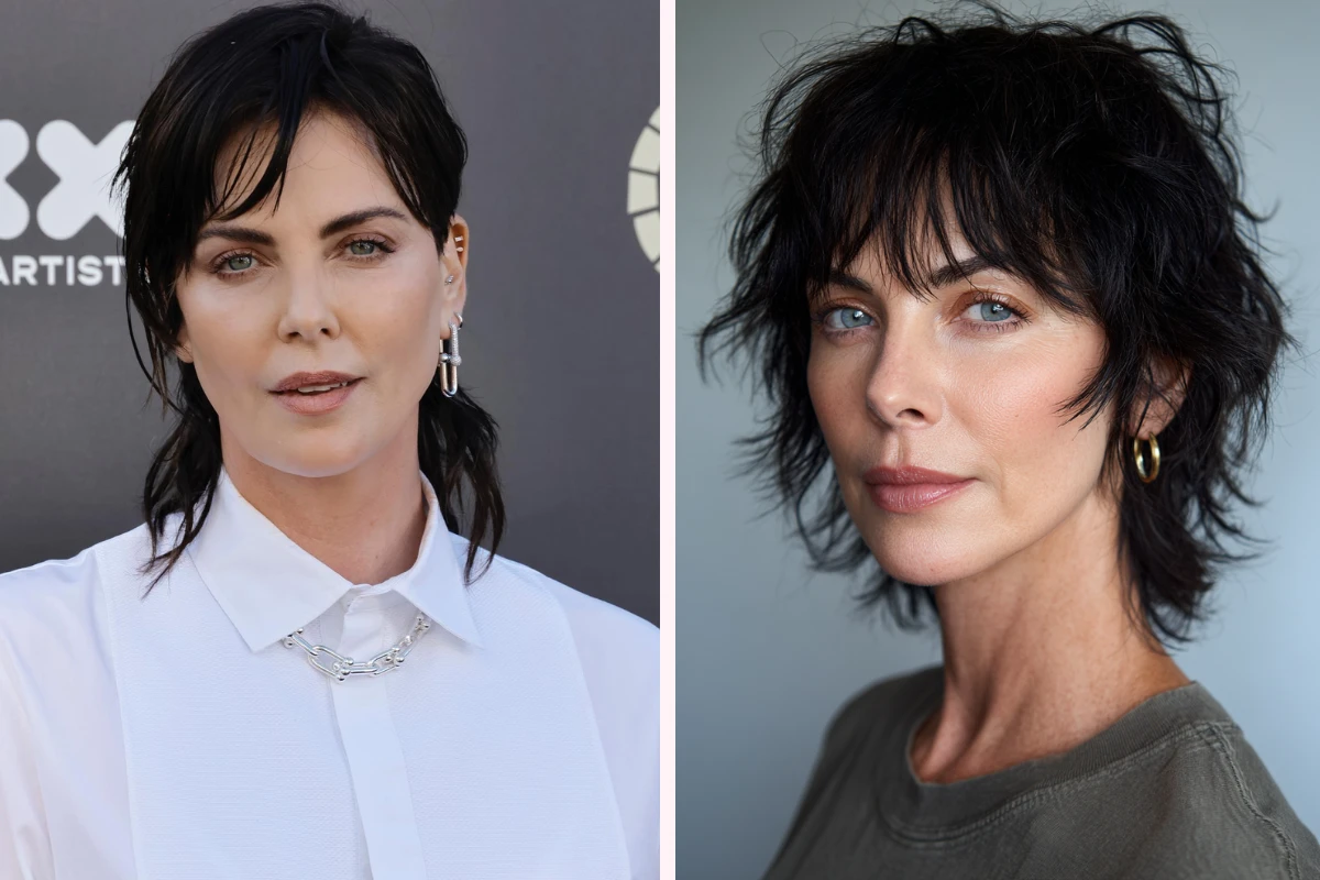 charlize theron mullet