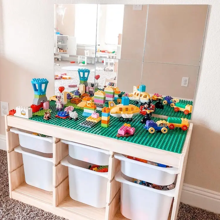 Clevere Ideen für die Lego-Aufbewahrung mit Möbeln von Ikea für das Kinderzimmer