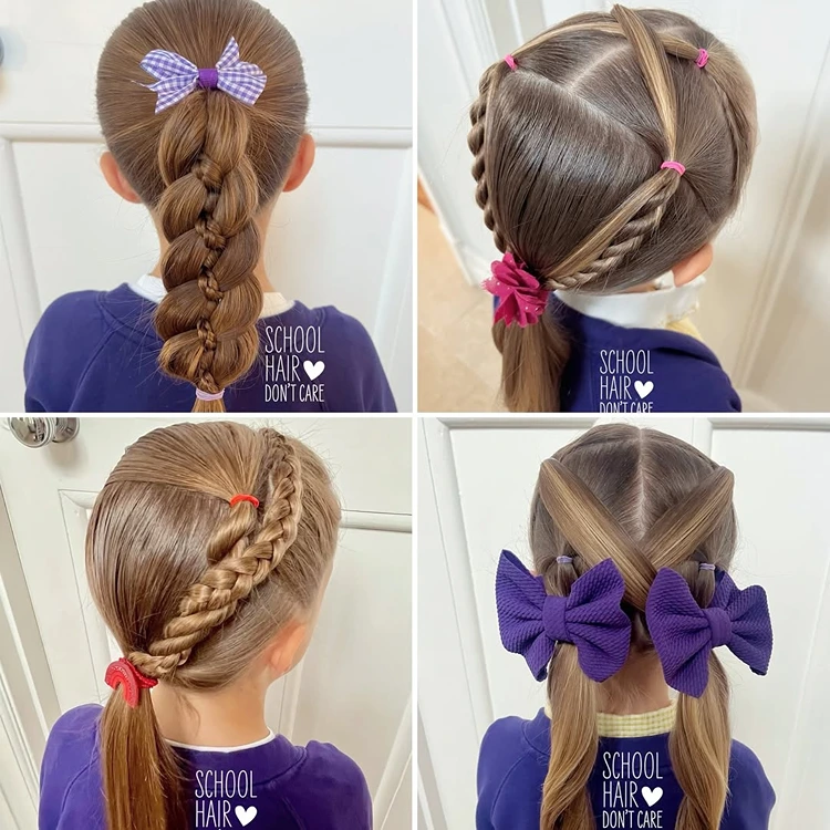 coole frisuren zur einschulung mit zöpfen