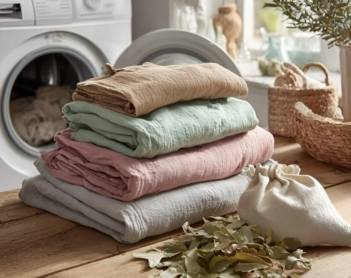 Der Lorbeer-Waschtrick gegen muffige Wäsche und Waschmaschinen