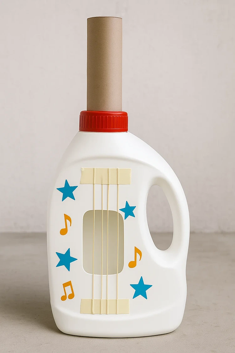 diy gitarre aus flüssigwaschmittelflasche