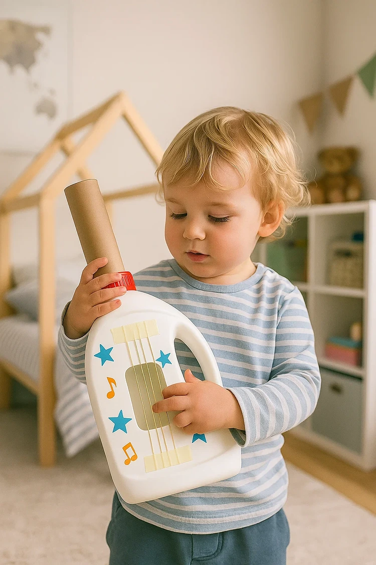 diy musikinstrumente aus flaschen gitarre