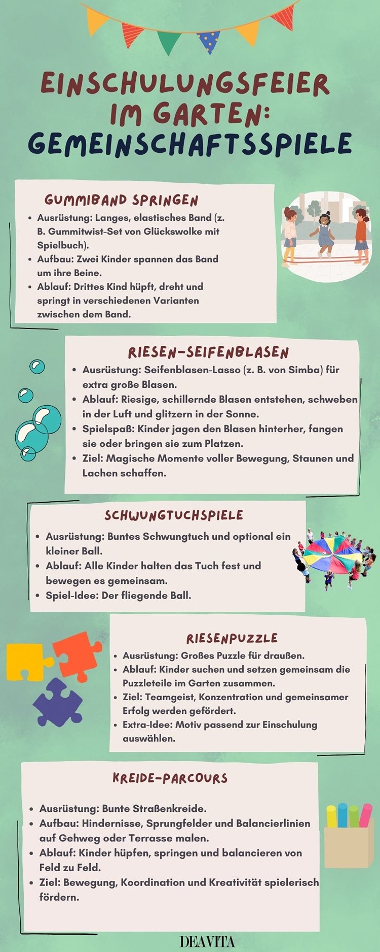 einschulungsparty im garten gemeinschaftsspiele ideen