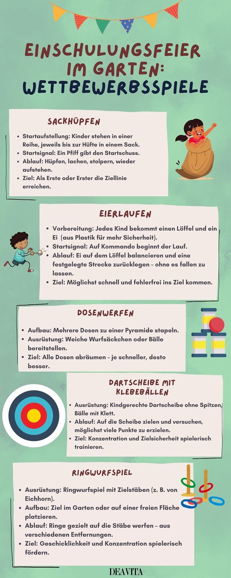 einschulungsparty im garten wettbewerbspiele ideen