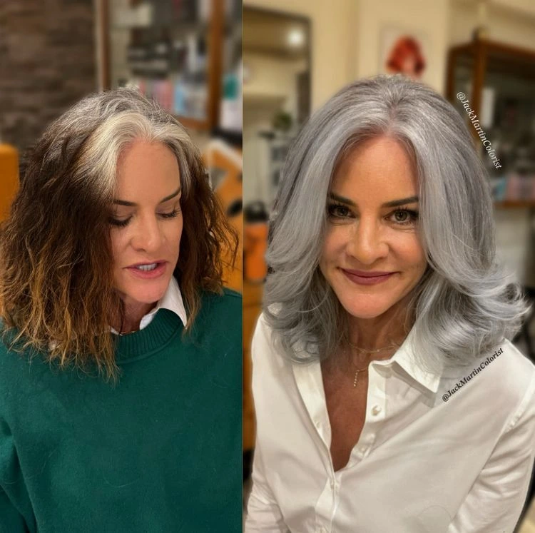 grauen ansatz mit highlights kaschieren