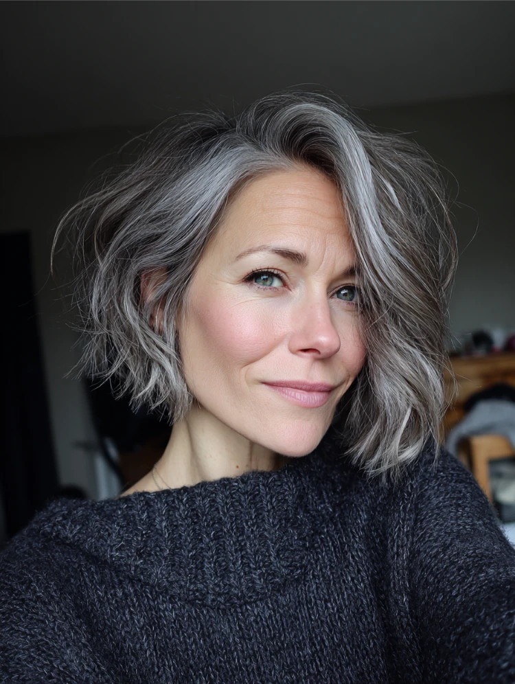grey balayage bixie