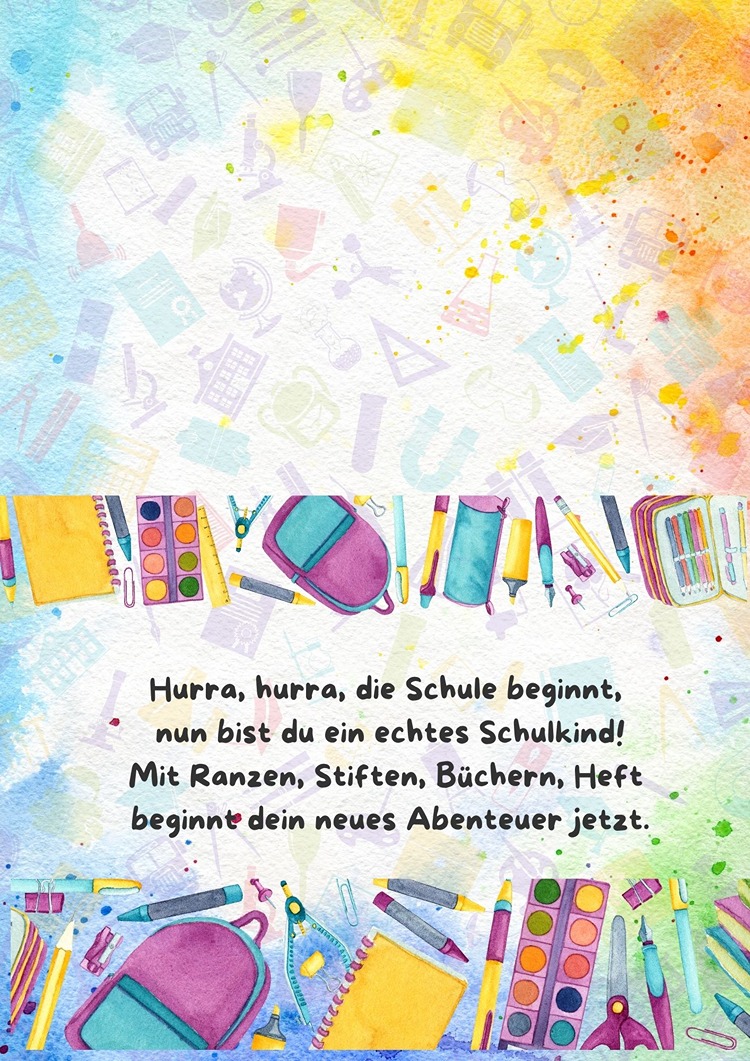 karten mit glückwünschen zur einschulung