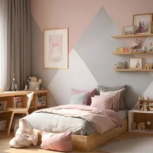Kinderzimmer grau-rosa streichen für ein modernes, warmes Ambiente