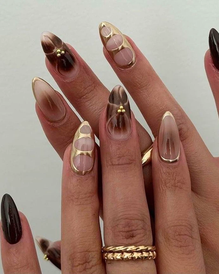 kombination aus smoky brown und gold chrome