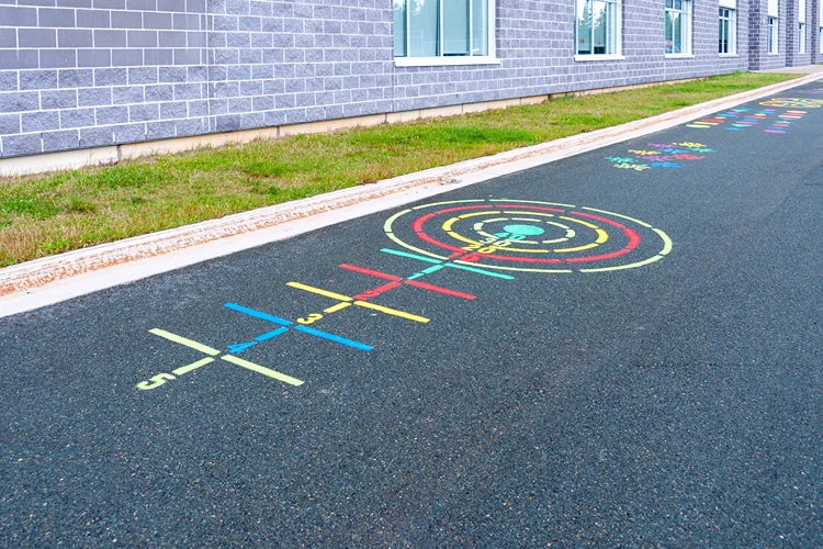 kreide parcours bunte wege zum springen und toben