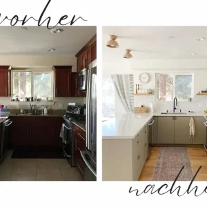 Küche streichen vorher nachher im Vergleich