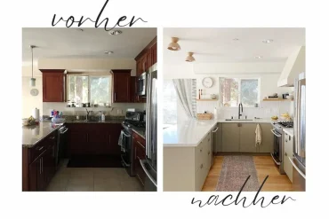 Küche streichen vorher nachher im Vergleich
