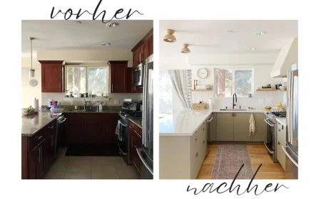 Küche streichen vorher nachher im Vergleich