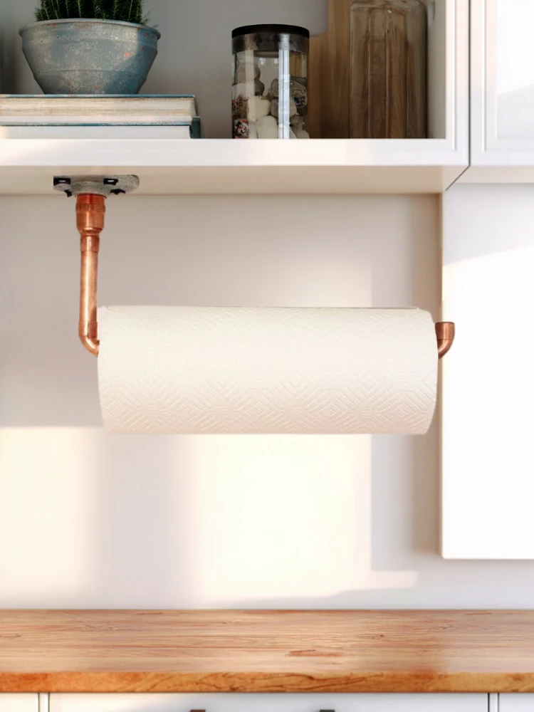 küchenrollenhalter aus altem kupferrohr