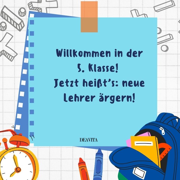 lustige einschulungswünsche willkommen in der 5 klasse